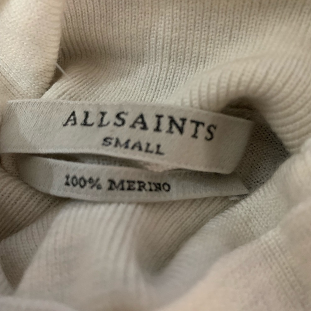 All Saints Alda asymmetrical turtle neck sweater. 100% merino wool. - Picture 11 of 11
